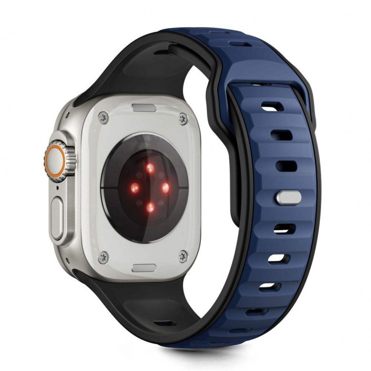 TECH PROTECT Λουράκι ICONBAND LINE για APPLE WATCH 8 / 9 / 10 / 11 / SE / ULTRA (44 / 45 / 46 / 49 MM) - ΜΑΥΡΟ/ΜΠΛΕ