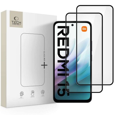 Tech Protect Γυαλί Προστασίας FIT+ 9H για XIAOMI REDMI 15 4G / 5G - [2 TEM] - ΜΑΥΡΟ