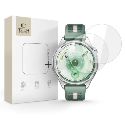 TECH PROTECT TEMPERED GLASS Fit+ για HUAWEI WATCH GT 6 (46 MM)  - ΔΙΑΦΑΝΟ - 2 TEM.