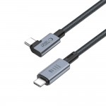 TECH PROTECT Καλώδιο ULTRABOOST 2 Max L USB-C to USB-C angle USB 4.0, 8K, 40Gbps, PD 240W, 1.5μ - ΓΚΡΙ