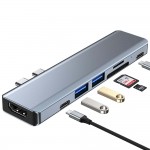 TECH PROTECT ADAPTER TYPE-C TO MULTI PORT HUB 7IN1 - ΓΚΡΙ