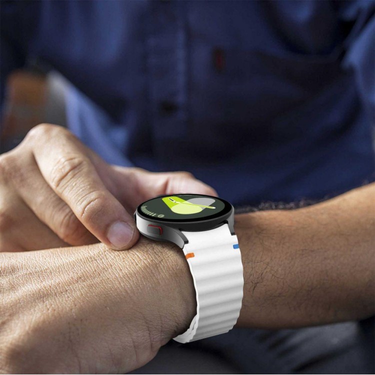 TECH PROTECT SILICONE SPORT λουράκι σιλικόνης για SAMSUNG GALAXY WATCH 4 / 5 / 5 PRO / 6 / 7 / FE - ΛΕΥΚΟ