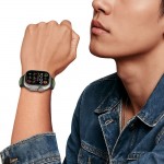 TECH PROTECT Λουράκι ICONBAND LINE για APPLE WATCH 8 / 9 / 10 / 11 / SE / ULTRA (44 / 45 / 46 / 49 MM) - ΜΑΥΡΟ/ΠΟΡΤΟΚΑΛΙ