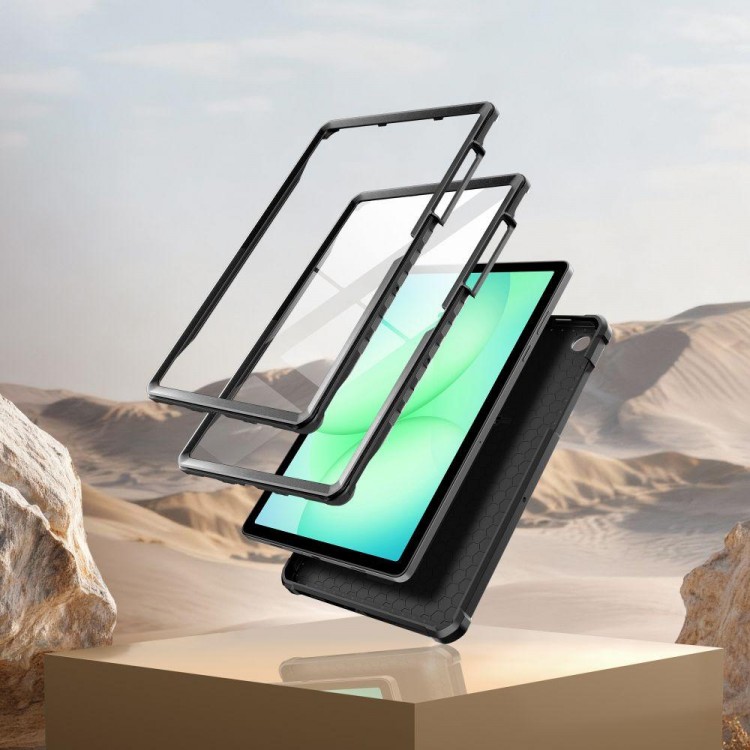 Θήκη TECH PROTECT KEVLAR PRO με Προστασία οθόνης για Samsung GALAXY TAB A9+ / A11+ PLUS 11.0 (X210 / X215 / X216 / X230 / X235 / X236) - ΜΑΥΡΟ