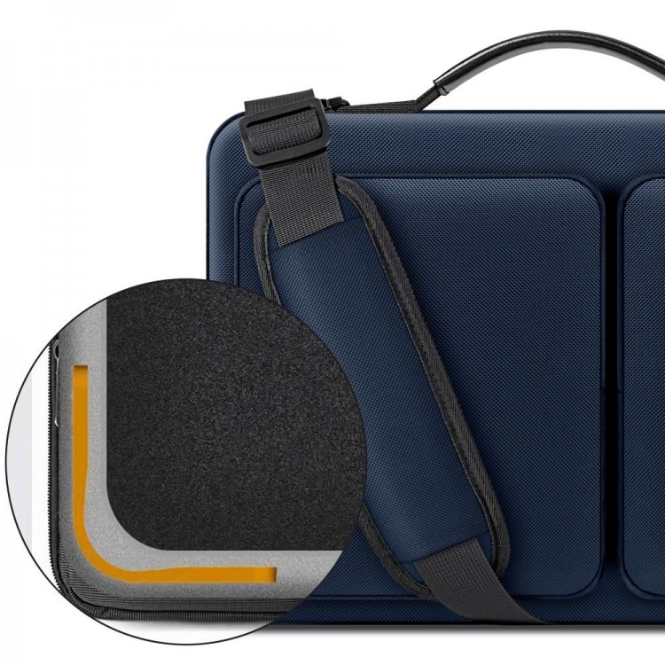Θήκη Μεταφοράς TECH-PROTECT Defender Laptop 15-16" Briefcase με ιμάντα ώμου - NAVY ΜΠΛΕ - A42F2G5