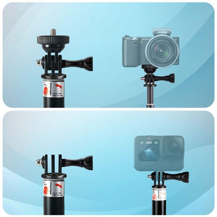 TECH PROTECT STICK MONOPOD GA100 for GOPRO / DJI - ΜΑΥΡΟ