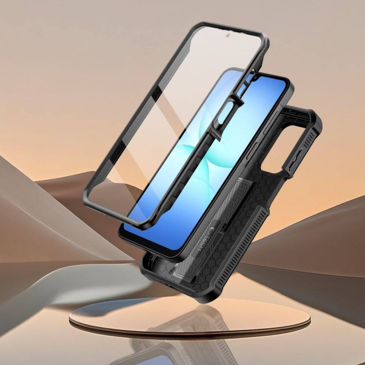 Θήκη TECH PROTECT KEVLAR CAM+ με Προστασία οθόνης για Samsung Galaxy A17 4G / 5G 2026 - ΜΑΥΡΟ