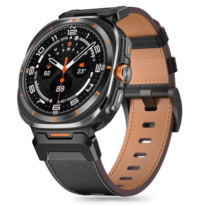 TECH-PROTECT DELTA PRO Δερμάτινο ΛΟΥΡΑΚΙ για SAMSUNG GALAXY WATCH ULTRA (47 MM) - ΜΑΥΡΟ