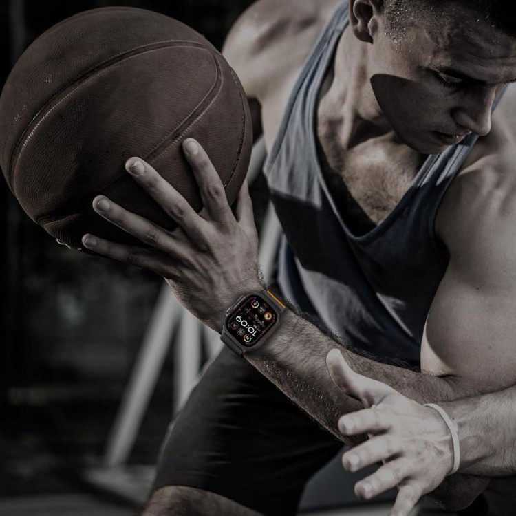 TECH-PROTECT Λουράκι NYLON CLASP για APPLE WATCH  6 / 7 / 8 / 9 / 10 / SE / ULTRA 1 / 2 (44 / 45 / 46 / 49 MM) - ΠΟΡΤΟΚΑΛΙ