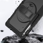 Θήκη TECH PROTECT SOLID360 ARMOR με Χειρολαβή, Βάση και Προστασία Οθόνης για SAMSUNG GALAXY Tab S10 FE+ PLUS 13.1 X620 / X626B - ΜΑΥΡΟ 
