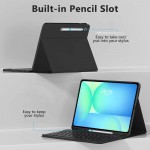 ΘΘήκη TECH PROTECT SMARTCASE FOLIO SC PEN slot με ασύρματο BT πληκτρολόγιο και υποδοχή PENCIL για Samsung GALAXY TAB S10 FE+ PLUS 13.1 X620 / X626B - ΜΑΥΡΟ