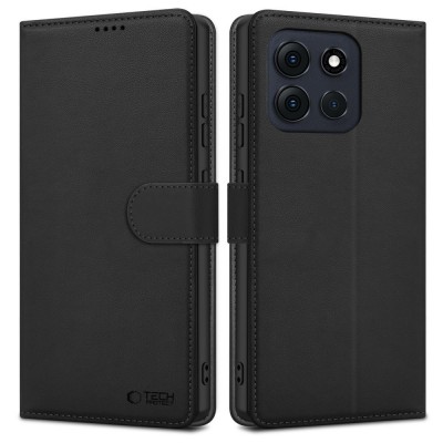 Θήκη TECH PROTECT δερμάτινο WALLET FOLIO για Motorola Moto G86 5G - ΜΑΥΡΟ