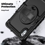 Θήκη TECH PROTECT SOLID360 με περιστρεφόμενη βάση, ιμάντα χειρός, ιμάντα ώμου για LENOVO IDEA TAB 11.0 TB-336 - ΜΑΥΡΟ