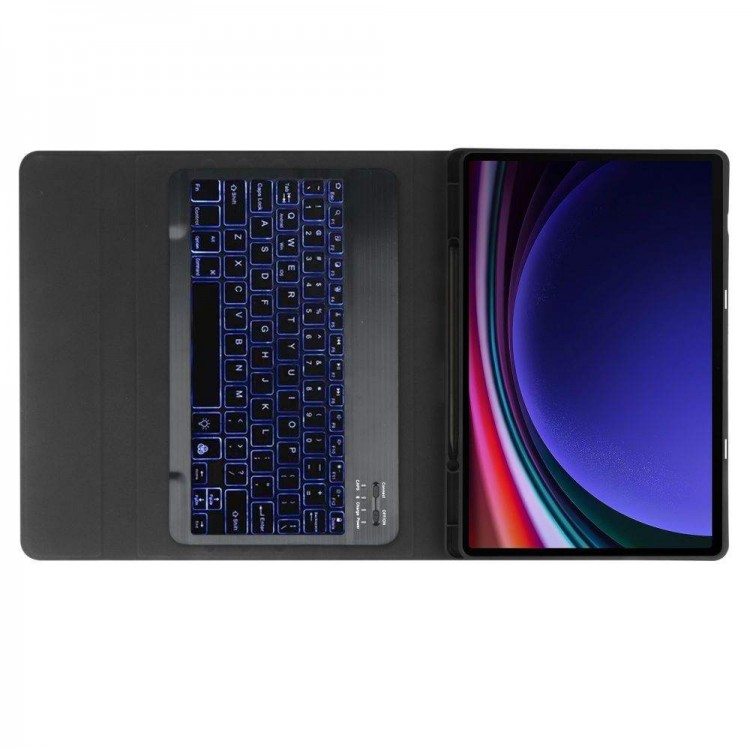 Θήκη TECH PROTECT SMARTCASE FOLIO SC PEN slot με ασύρματο BT πληκτρολόγιο και υποδοχή PENCIL για Samsung GALAXY TAB S9 11.0 / S9 FE / S10 FE / S10 LITE 10.9 X710 / X716B / X510 / X516B / X520 / X526 / X400 / X406B - ΜΑΥΡΟ