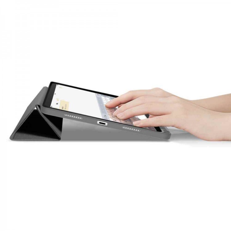 Θήκη TECH PROTECT CANVAS SC PEN SMARTCASE FOLIO για Apple IPAD 10.9” 10 / 2022 / 11” 11 / 2025 - ΓΚΡΙ ΜΑΥΡΟ