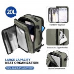 TECH PROTECT Σακιδιο Πλάτης 20L , DEFENDER S50 για RYANAIR & WIZZAIR TRAVEL, LAPTOP σε καμπίνα 40x20x25 - ΧΑΚΙ ΠΡΑΣΙΝΟ