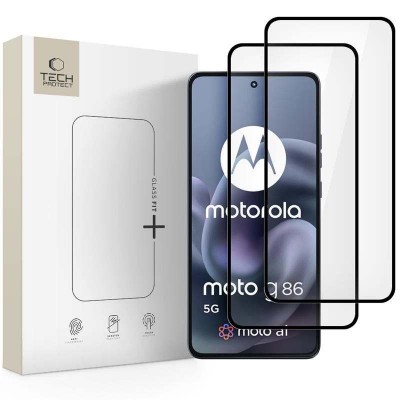TECH-PROTECT Γυαλί Προστασίας FIT+ PLUS για MOTOROLA MOTO G86 5G / G86 POWER 5G - 2 ΤΕΜ. - ΜΑΥΡΟ