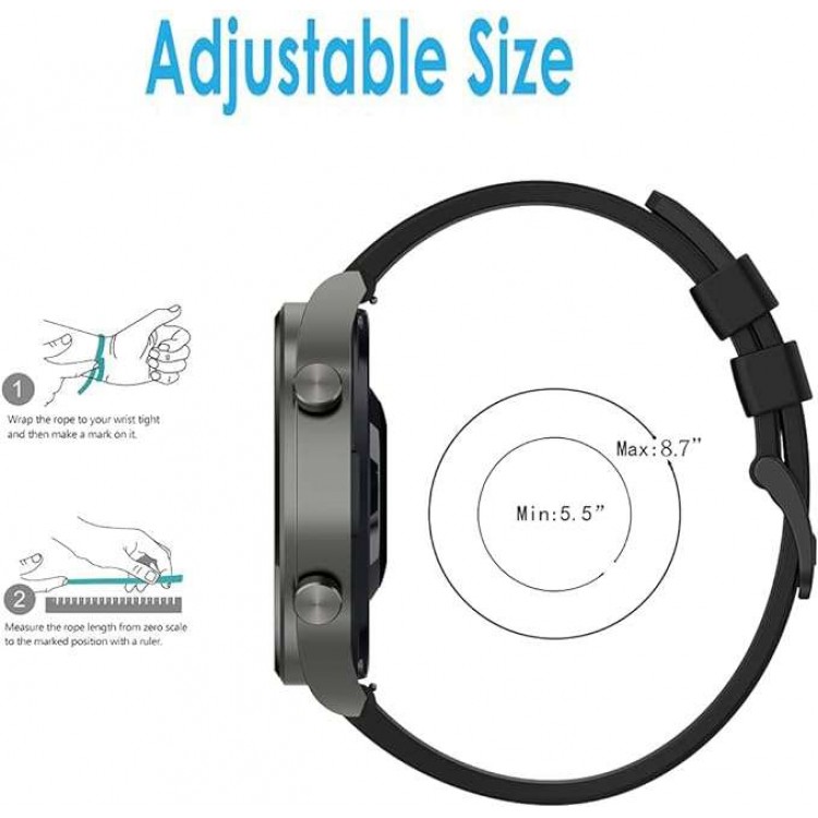 Tech Protect SMOOTHBAND SILICONE λουράκι για Huawei Watch GT 2 Pro - 22mm - ΓΚΡΙ