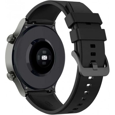 Tech Protect SMOOTHBAND SILICONE Quick-Fit Replacement λουράκι για Huawei Watch GT 2 Pro - 22mm - ΜΑΥΡΟ