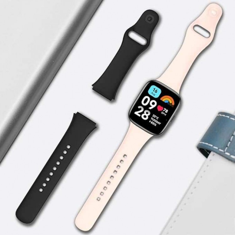 Tech Protect Silicone BAND λουράκι σιλικόνης για XIAOMI Redmi Watch 3 Active - ΜΑΥΡΟ