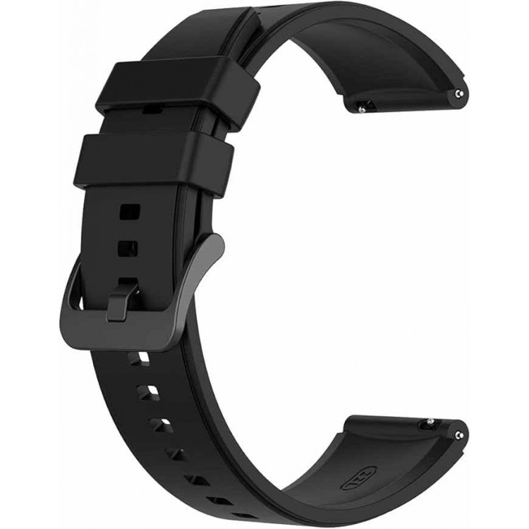 Tech Protect SMOOTHBAND SILICONE Quick-Fit Replacement λουράκι για Huawei Watch GT 2 Pro - 22mm - ΜΑΥΡΟ