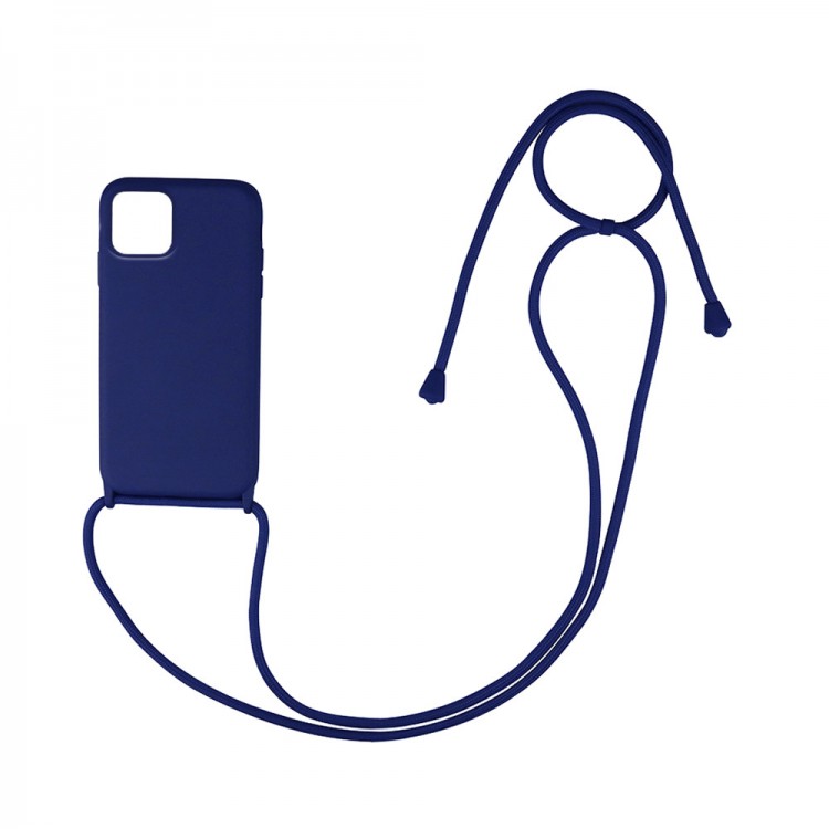 Θήκη TECH PROTECT Liquid Σιλικόνης με κορδόνι λαιμού,/ώμου για Apple iPhone 12 PRO MAX - Μπλε