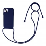 Θήκη TECH PROTECT Liquid Σιλικόνης με κορδόνι λαιμού,/ώμου για Apple iPhone 13 6.1 - Μπλε