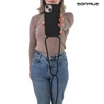 Θήκη TECH PROTECT SONIQUE CarryHang Σιλικόνης με κορδόνι λαιμού/ώμου για Xiaomi Redmi Note 13 Pro 5G, Poco X6 5G - Μαύρο