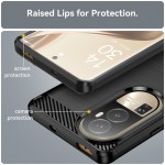 Θήκη TECH PROTECT CARBON Silicone για Oppo Reno 10 / Reno10 Pro - ΜΑΥΡΟ