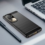 Θήκη TECH PROTECT CARBON Silicone για Oppo Reno 10 / Reno10 Pro - ΜΑΥΡΟ