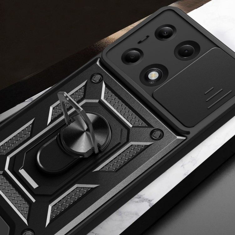 Θήκη TECH PROTECT CAMSHIELD PRO για XIAOMI REDMI NOTE 13 PRO 4G / LTE / POCO M6 PRO 4G / LTE - ΜΑΥΡΟ