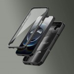 Θήκη TECH PROTECT KEVLAR MAGSAFE με Προστατευτικό οθόνης κ Βάση για Apple IPHONE 16e 6.1 2025 - ΜΑΥΡΟ