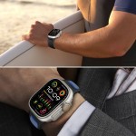 TECH PROTECT Λουράκι ICONBAND LINE για APPLE WATCH 8 / 9 / 10 / 11 / SE / ULTRA (44 / 45 / 46 / 49 MM) - ΜΑΥΡΟ/ΠΟΡΤΟΚΑΛΙ