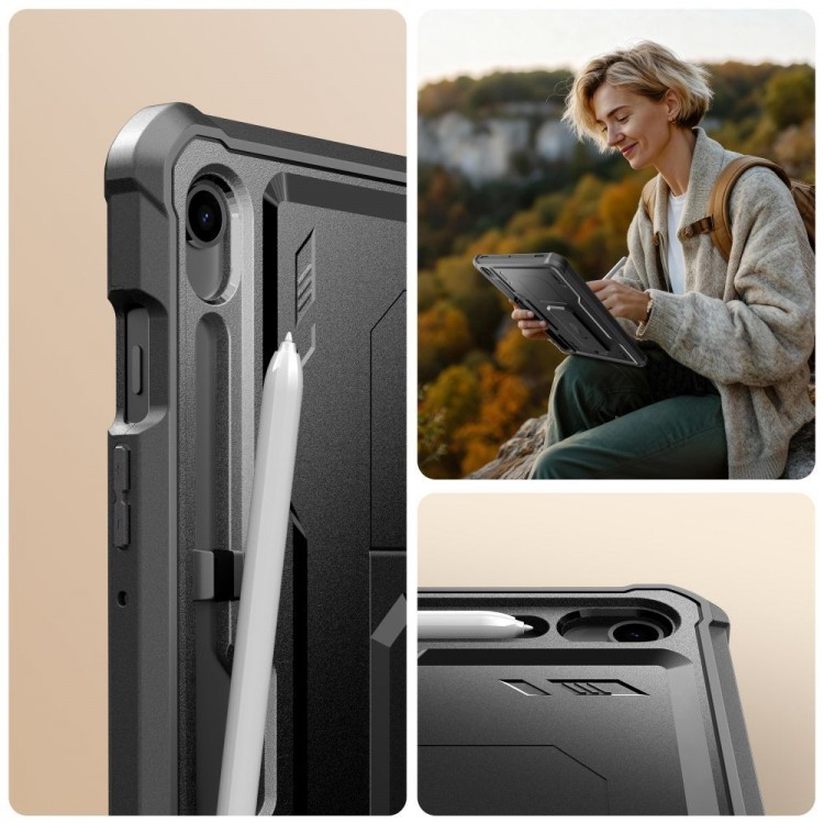 Θήκη TECH PROTECT KEVLAR PRO με Προστασία οθόνης για Samsung GALAXY TAB S9 11.0 / S10 FE / S10 LITE 10.9 X710 (X716B / X520 / X526 / X400 / X406B) - ΜΑΥΡΟ