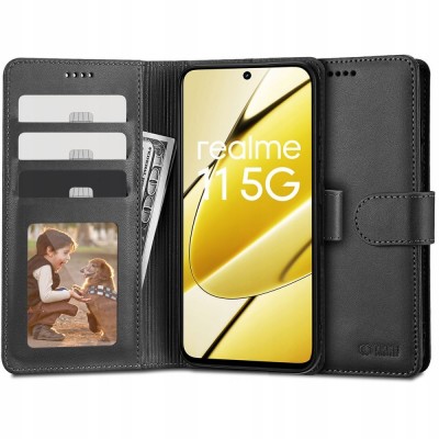 Θήκη TECH PROTECT δερμάτινο WALLET FOLIO για REALME 11 5G - ΜΑΥΡΟ