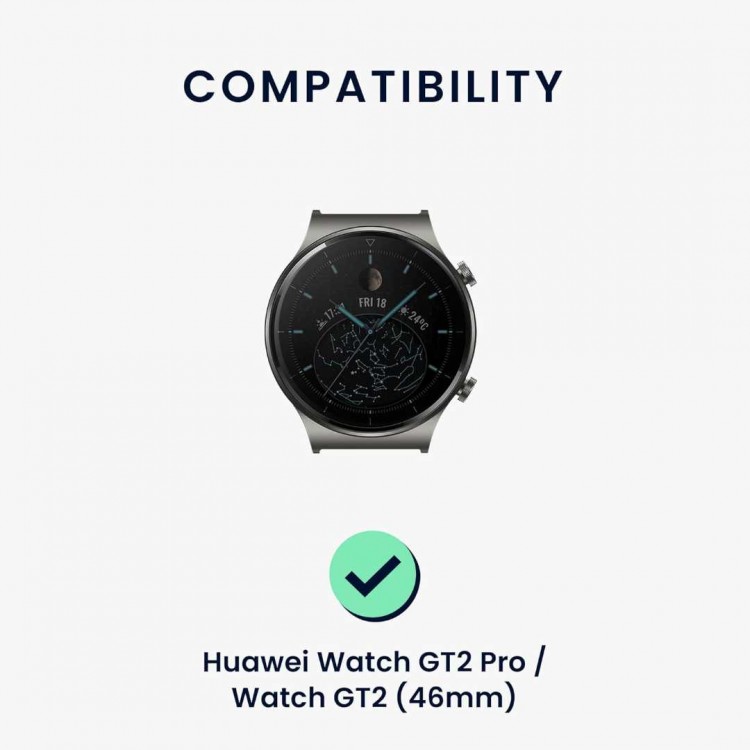 Tech Protect Quick-Fit SILICONE λουράκι για Huawei Watch GT 2 Pro - 22mm - ΜΑΥΡΟ