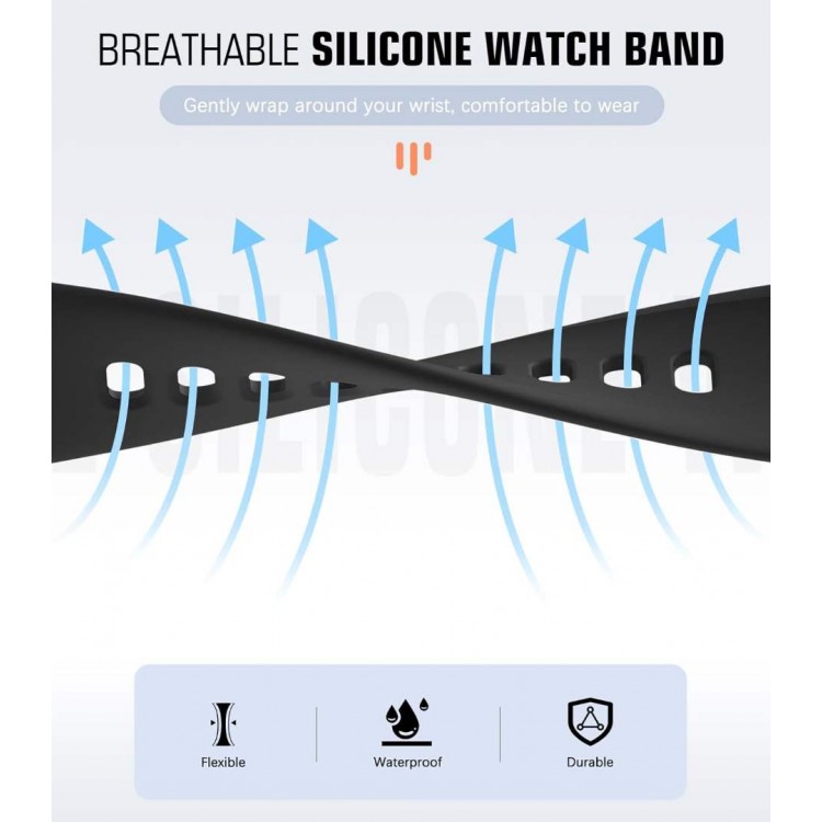 Tech Protect Silicone BAND λουράκι σιλικόνης για XIAOMI Redmi Watch 3 - ΜΑΥΡΟ