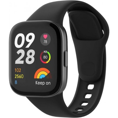 Tech Protect Silicone BAND λουράκι σιλικόνης για XIAOMI Redmi Watch 3 - ΜΑΥΡΟ