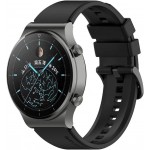 Tech Protect SMOOTHBAND SILICONE Quick-Fit Replacement λουράκι για Huawei Watch GT 2 Pro - 22mm - ΜΑΥΡΟ