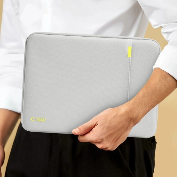 Θήκη TECH PROTECT DEFENDER UNIVERSAL Τσάντα μεταφοράς για Macbook/Notebook 15-16 - CRAYON ΓΚΡΙ