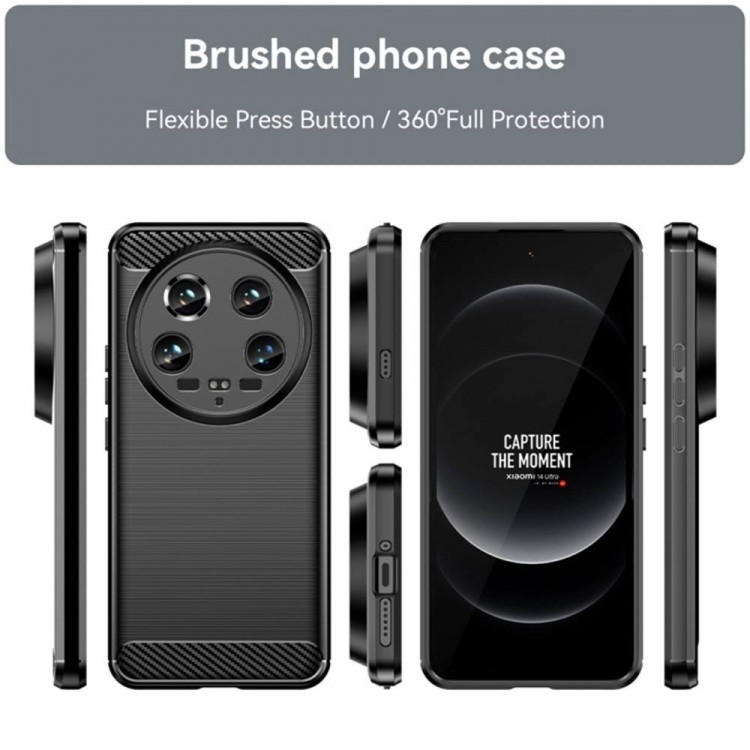 Θήκη TECH PROTECT Techsuit CARBON CAMPRO για Xiaomi 14 Ultra - ΜΑΥΡΟ