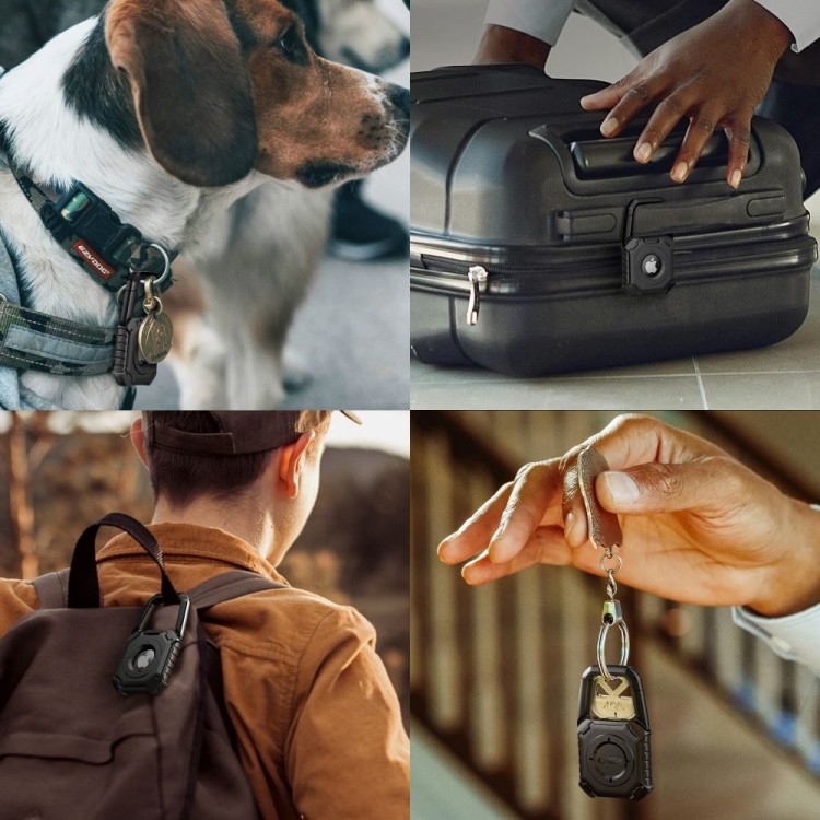 Θήκη TECH PROTECT KEVLAR Μπρελόκ με καραμπινερ για APPLE AIRTAG 1/2 - ΜΑΥΡΟ