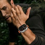 TECH PROTECT Λουράκι ICONBAND LINE για APPLE WATCH 8 / 9 / 10 / 11 / SE / ULTRA (44 / 45 / 46 / 49 MM) - ΜΑΥΡΟ/ΠΟΡΤΟΚΑΛΙ