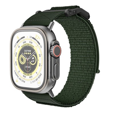 TECH PROTECT Λουράκι Υφασμάτινο SCOUT LINE για APPLE WATCH 4 / 5 / 6 / 7 / 8 / 9 / SE / ULTRA 1 / 2 (42 / 44 / 45 / 49 MM) - ΠΡΑΣΙΝΟ ΧΑΚΙ