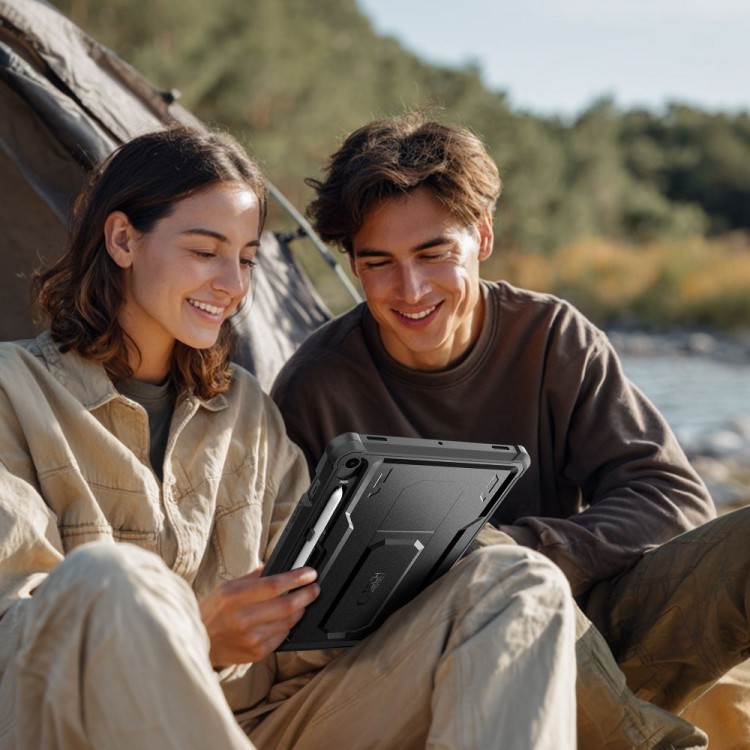 Θήκη TECH PROTECT KEVLAR PRO με Προστασία οθόνης για Samsung GALAXY TAB S9+ PLUS / S10+ PLUS 12.4 (X810 / X816B / X826B) - ΜΑΥΡΟ