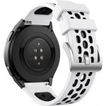 Tech Protect Bi-Color SILICONE λουράκι για Huawei Watch GT2e 46MM - ΛΕΥΚΟ ΜΑΥΡΟ