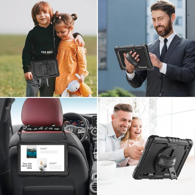 Θήκη TECH PROTECT SOLID360 HANDSTRAP, STAND για LENOVO TAB M10 PLUS 10.6 3RD GEN (TB-125F/128F) - ΜΑΥΡΟ