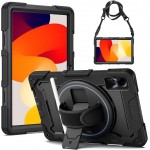 Θήκη TECH PROTECT SOLID360 με Περιμετρική Προστασία Οθόνης, Χειρολαβή, Βάση στήριξης & ιμάντα ώμου μεταφοράς για XIAOMI REDMI PAD SE 11.0 2023 - ΜΑΥΡΟ