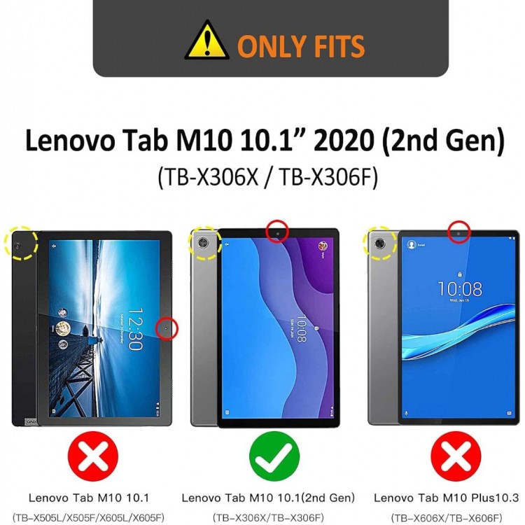 Θήκη TECH PROTECT SOLID360 HANDSTRAP, Rotating STAND για LENOVO TAB M10 10.1 2ND GEN TB-X306/TB-X306F - ΜΑΥΡΟ