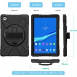 Θήκη TECH PROTECT SOLID360 HANDSTRAP, Rotating STAND για LENOVO TAB M10 10.1 2ND GEN TB-X306/TB-X306F - ΜΑΥΡΟ